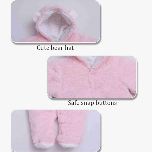 Infant onesie jump suit with ears! So cute! Brand new! - Picture 3 of 3